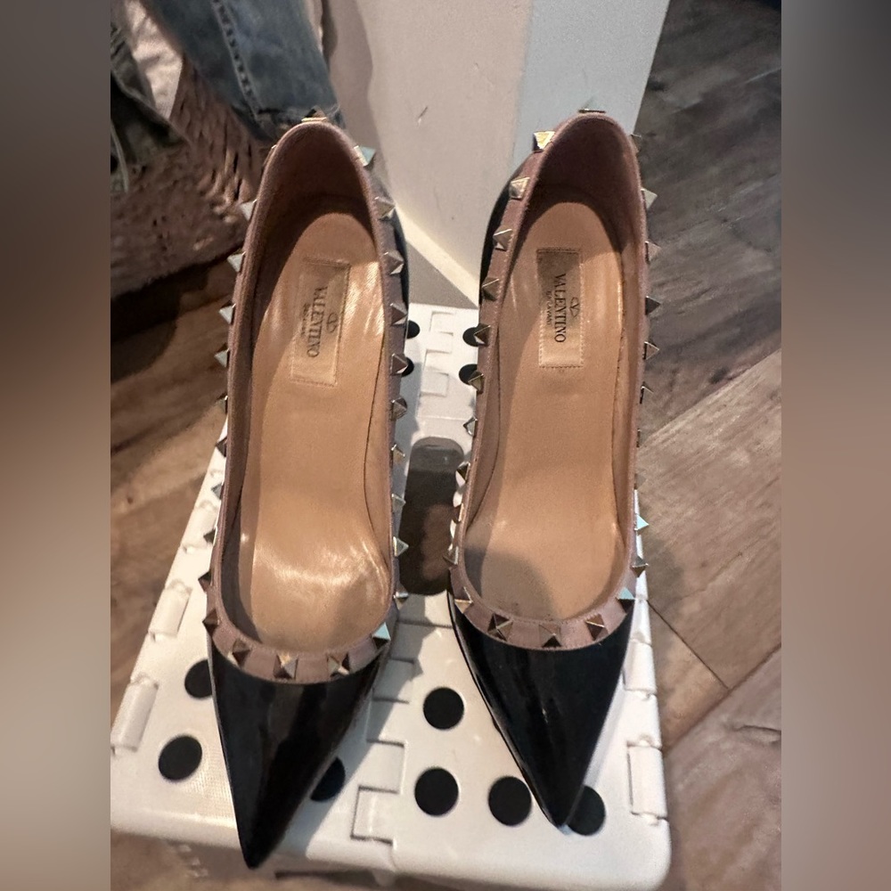 Valentino Black rockstud heels